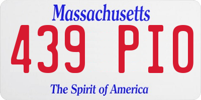MA license plate 439PI0