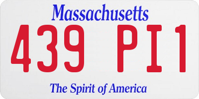 MA license plate 439PI1