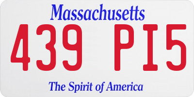 MA license plate 439PI5