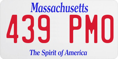 MA license plate 439PM0