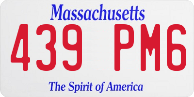 MA license plate 439PM6