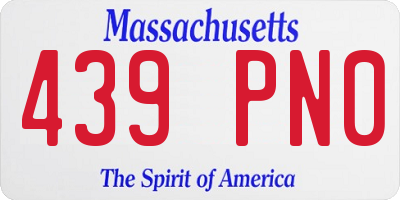 MA license plate 439PN0