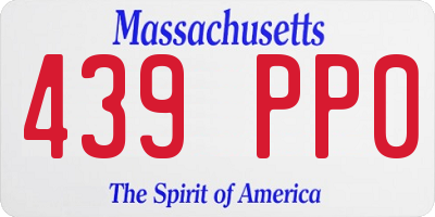 MA license plate 439PP0