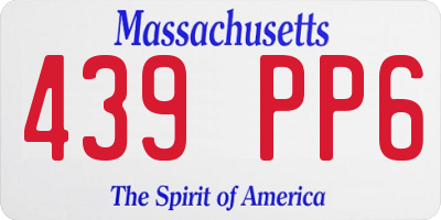 MA license plate 439PP6