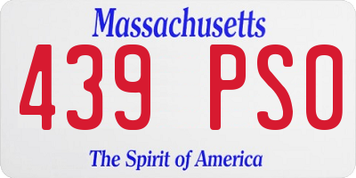 MA license plate 439PS0