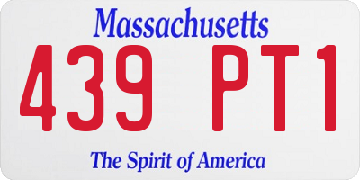 MA license plate 439PT1