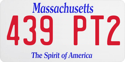 MA license plate 439PT2