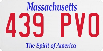 MA license plate 439PV0