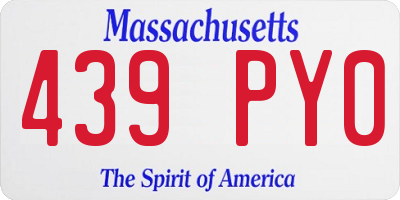 MA license plate 439PY0