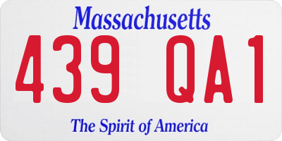 MA license plate 439QA1