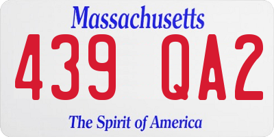 MA license plate 439QA2