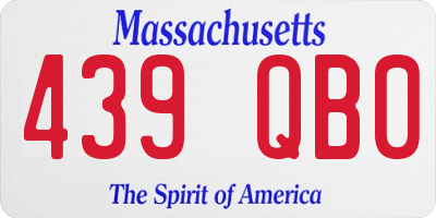 MA license plate 439QB0