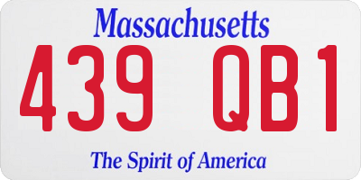 MA license plate 439QB1