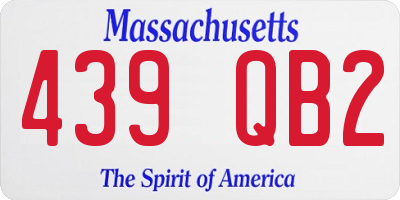 MA license plate 439QB2