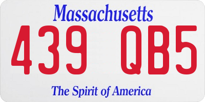 MA license plate 439QB5