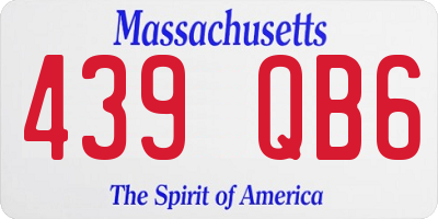 MA license plate 439QB6
