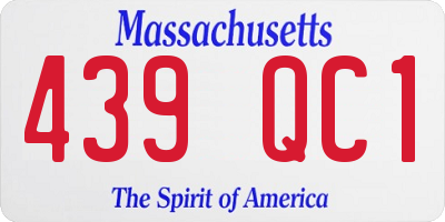 MA license plate 439QC1