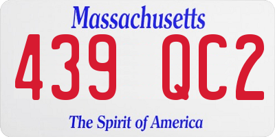 MA license plate 439QC2