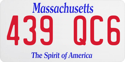 MA license plate 439QC6