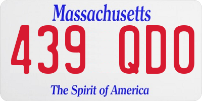 MA license plate 439QD0
