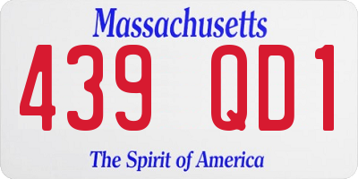 MA license plate 439QD1