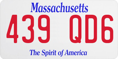 MA license plate 439QD6