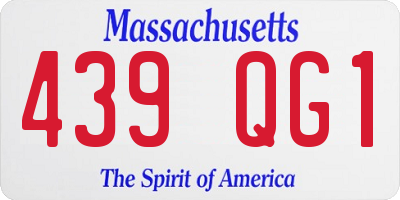 MA license plate 439QG1