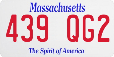 MA license plate 439QG2