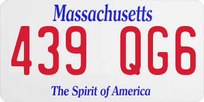 MA license plate 439QG6