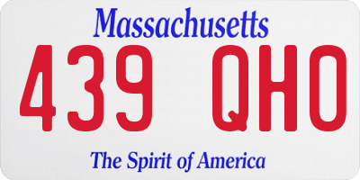 MA license plate 439QH0