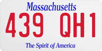 MA license plate 439QH1
