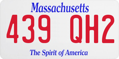 MA license plate 439QH2
