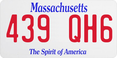 MA license plate 439QH6