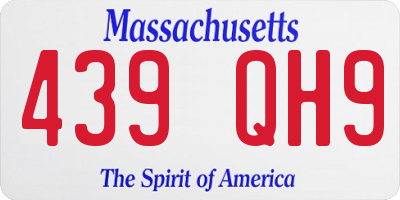 MA license plate 439QH9