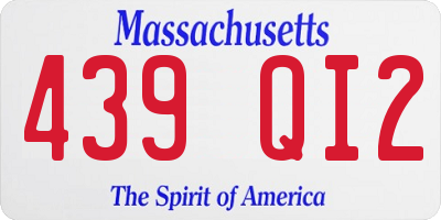 MA license plate 439QI2