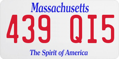 MA license plate 439QI5