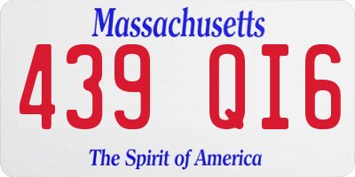MA license plate 439QI6