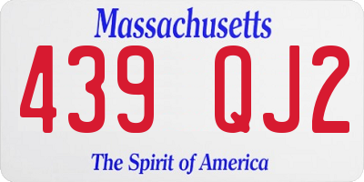 MA license plate 439QJ2
