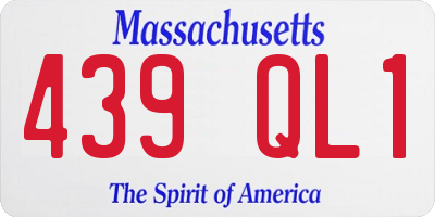 MA license plate 439QL1