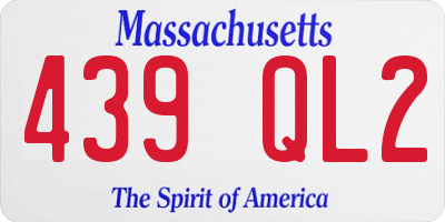 MA license plate 439QL2