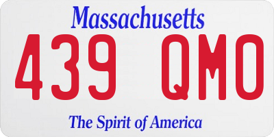 MA license plate 439QM0