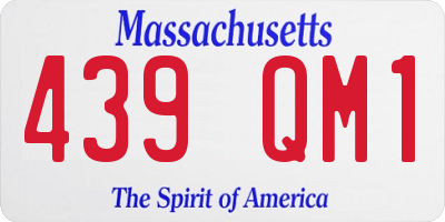 MA license plate 439QM1