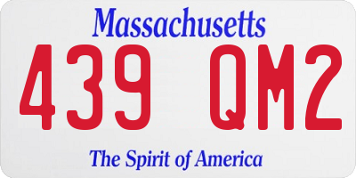 MA license plate 439QM2