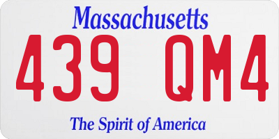 MA license plate 439QM4