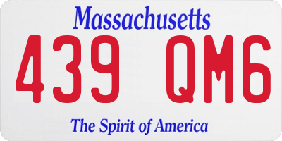 MA license plate 439QM6