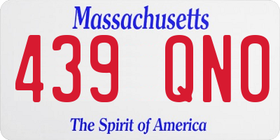 MA license plate 439QN0