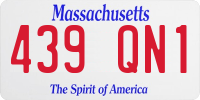 MA license plate 439QN1