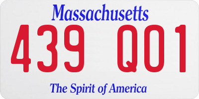 MA license plate 439QO1