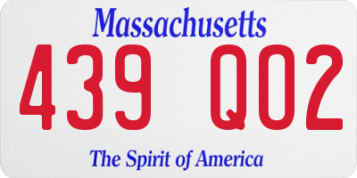 MA license plate 439QO2