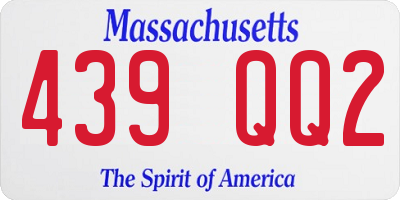 MA license plate 439QQ2